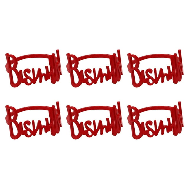 GUOOL 6 Pcs Porte-Serviettes Décoration Alphabet Boucles Porte-Serviettes Rouge