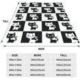 thumbnail image 2 of Black and White Checked Cat Blanket Throw Blanket Soft Fuzzy Travel Blanket for Bedroom Living Room Couch Office Car All Season Gift for Girls Boys Women Men 60"x50", 2 of 6