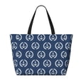 thumbnail image 2 of Balery Navy Nautical Beach Travel Bag - Water-Resistant, Large Capacity Lightweight Tote with 7 Pockets for Women and Men - Perfect for Beach, Pool, Gym, and Travel, 2 of 7
