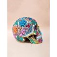 thumbnail image 3 of 1Ps artesanía de resina estatua de calavera y escultura estatua de jardín escultura joyería de calavera creatividad colorida estatua de escultura artística DIY Rojo Verde MX-0130969FYD, 3 of 4