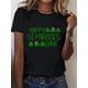 thumbnail image 1 of Camiseta De Verano MujerWomen'S Stylish Sports Cartoon T-Shirt Featuring a Lucky Irish Clover Print And Bow Pattern, PerfectCamisetas de verano para mujer, manga corta, cuello redondo, casual, lindo, 1 of 7