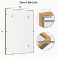 thumbnail image 3 of 2-Pack 22"x30" Brushed Gold Bathroom Mirrors for Over Sink, Rectangular Vanity Wall Mirrors with HD Glass & Rustproof Aluminum Alloy Frame, Ideal for Modern Chic Space Remodel, 3 of 8