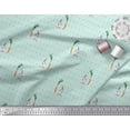 thumbnail image 2 of Soimoi Poly Georgette Fabric Carrot & Rabbit Dots Print Sewing Fabric Yard 52 Inch Wide, 2 of 5