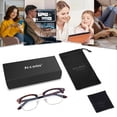 thumbnail image 3 of Joopin Photochromic Blue Light Blocking Glasses Semi-rimless Computer Gaming TV Glasses for Men Women UV400 Protection, 3 of 7