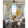 thumbnail image 6 of Yellow White Floral Blackout Curtains for Bedroom Living Room Darkening Curtains 63 Inches Long Spring Botanical Watercolor Flowers Window Curtain 2 Panels Set Window Treatment Grommet Drapes 42"x63", 6 of 9