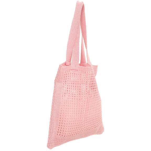 PAMINGONO 1Pack Crochet Handbag in Pink for Women and Mothers for Daily Use and Outdoor Picnics