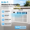 thumbnail image 2 of FREE VILLAGE Window AC Unit,10000 BTU Window Air Conditioner,Cool Rooms up to 450 Sq.Ft.,6-in-1 Modes,24H Timer,Energy Saving,Remote Control,Perfect for Bedroom,Apartment,Living Room,Office - White, 2 of 7