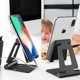 thumbnail image 5 of Soporte para teléfono celular plegable dual, soporte para teléfono de escritorio plegable totalmente ajustable, compatible con teléfono 14 13 12 11 Pro Xs Xs Max Xr X 8, 5 of 5