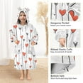 thumbnail image 4 of joogoo Wearable Blanket Hoodie for Hearts Pattern Oversized Sherpa Hooded 3-14 YR M, 4 of 7
