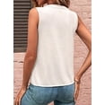 thumbnail image 2 of Sleeveless Shirts for Womens Fashion 2025 Basic Tank Tops Pleated Drape Dressy Tops Summer Outfits White XXL, 2 of 5