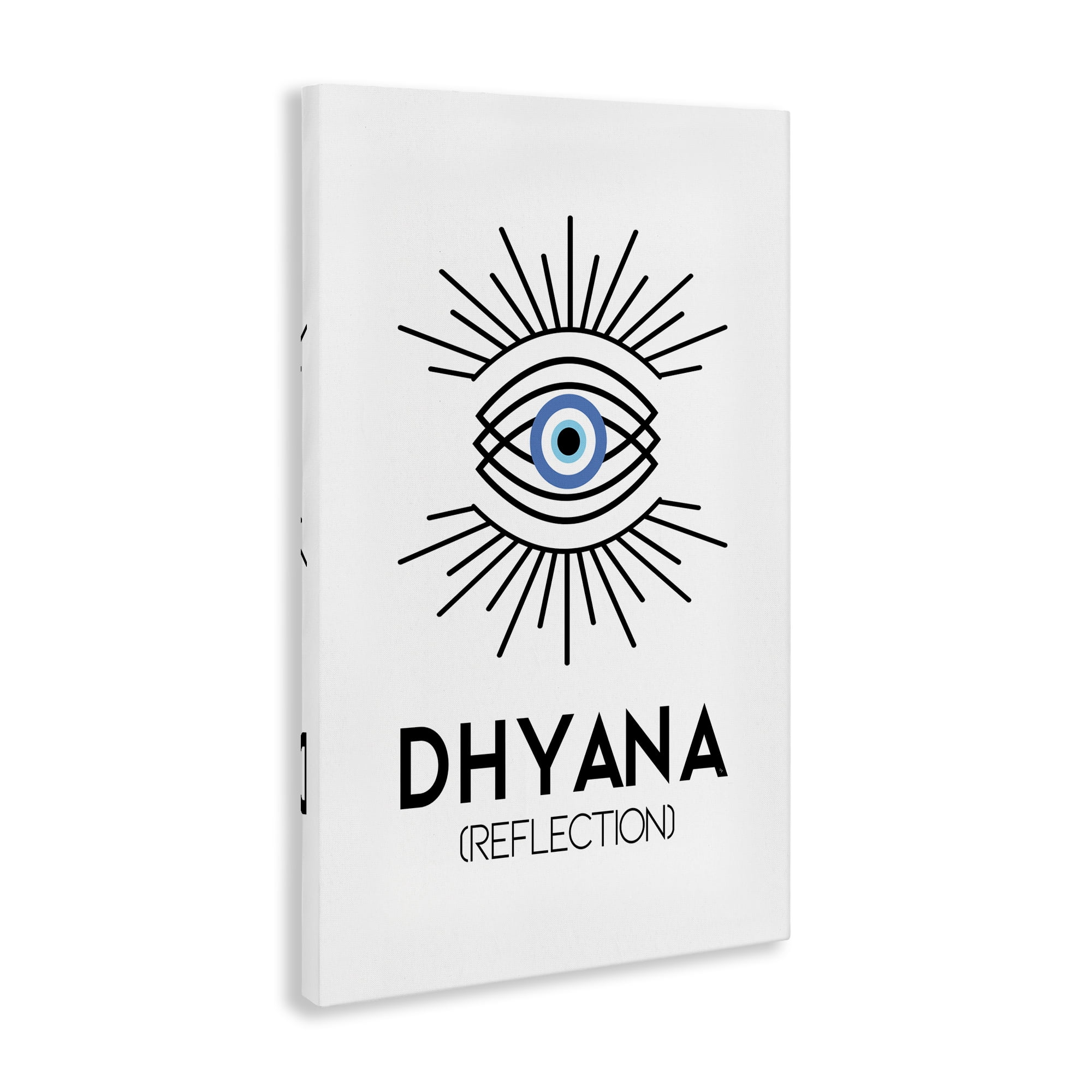 Stupell Industries Dhyana Reflection Eye Text & Numbers Painting Wrapped Canvas Art Print Wall Art, 20 x 30