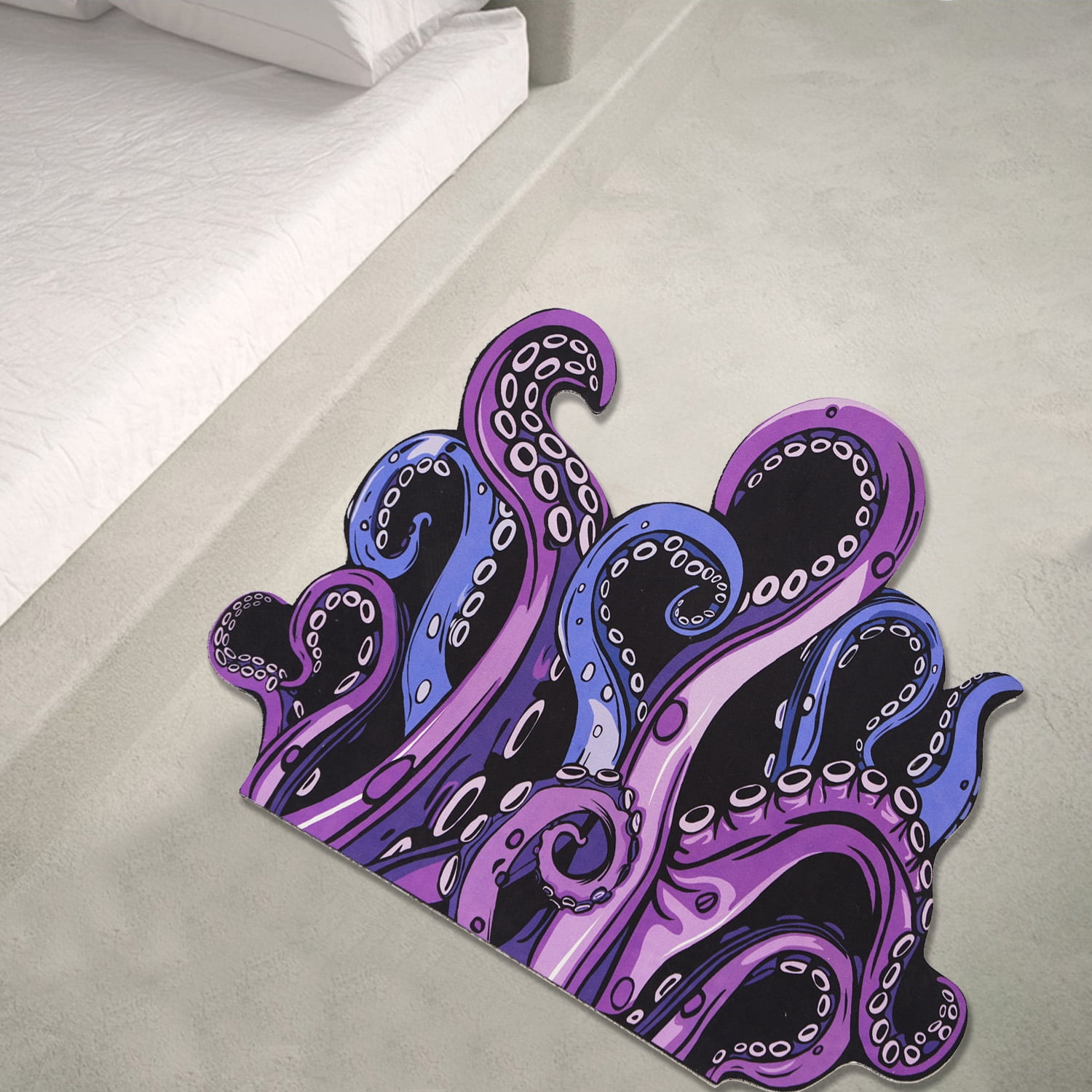 Cthulhu Shower Rug for Bathroom, Octopus Tentacles Shaped Floor Mat, Non Slip Machine Washable Water Absorbent Mat, Throw Rugs Goth Decor Modern Home Decoration, Unique Gift