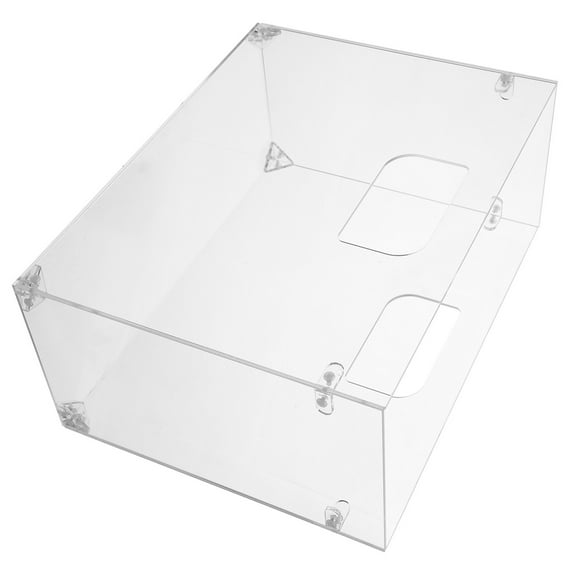 ELAYARD Clear Acrylic Office File Organizer Portable with Handle Easy to Clean