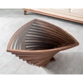 thumbnail image 3 of Papella Model Krokodile Brown Wooden Coffee Table with Glass Rustic Table Natural Walnut Color Center table Mesa de centro Farmhouse big desk livingroom furniture whiskey color tables Free Form, 3 of 5