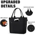 thumbnail image 6 of Aosbos Reusable Lunch Bags for Women Insulated Lunch Tote Thermal Leakproof Cooler Bag Black, 6 of 7