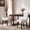 Beige, variant on LEHZROAJ Black Tufted Linen Dining Chairs Set of 2, Upholstered Wingback Side Chairs with Button Tufted Back Solid Wood Legs, Farmhouse Kitchen Chairs for Dining Room, Living Room