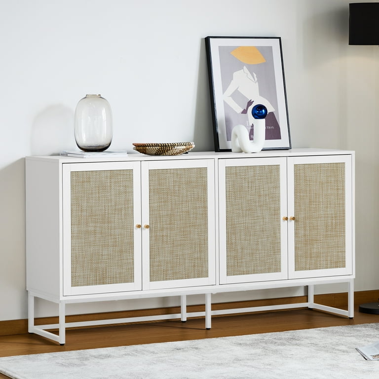 White and cane sideboard discount