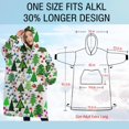thumbnail image 4 of Oversized Wearable Blanket Hoodie,Multicolor Christmas Tree Pattern Sherpa Blanket Hoodie with Super Pockets,Super Warm Fuzzy Pullover for Women & Men, 4 of 6