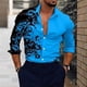 thumbnail image 1 of Camisa de lujo de moda para hombre, camisa de moda casual, camisa estampada de manga larga para hombre, 1 of 6