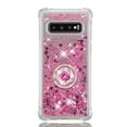 thumbnail image 2 of Funda para Samsung Galaxy S10 con Brillo Líquido Flotante, Purpurina, Parachoques y Anillo Giratorio Soporte, 2 of 5