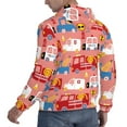 thumbnail image 4 of Bingfone Cartoon With Traffic Elements Men'S Drawstring Hoodie Long Sleeve Pocket Sweatshirts-4x-Large, 4 of 9