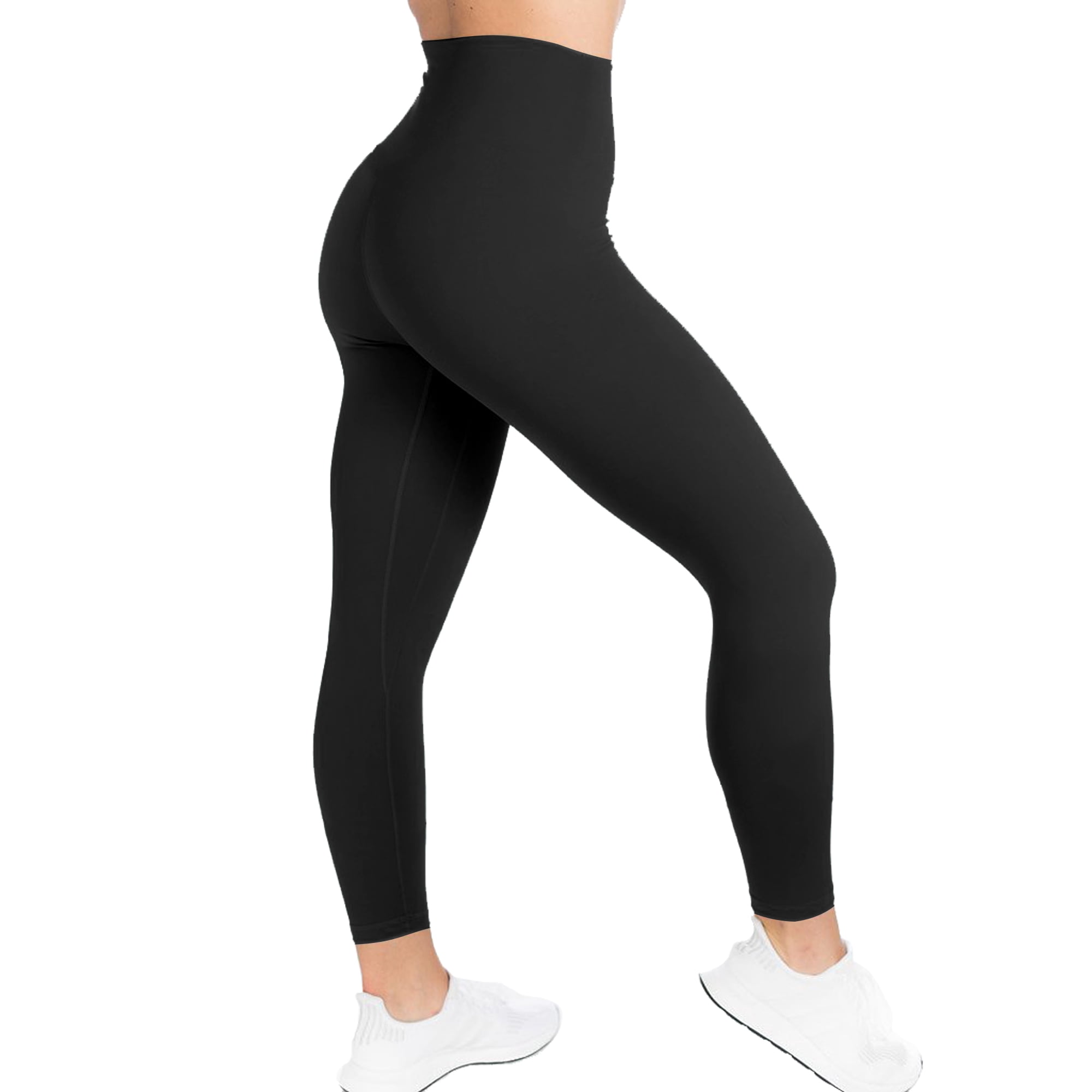 Yoga Pants Women Workout Sport High Waisted Legging Fitness Seamless Tights Workout Activewear For Running, Gym and Kicking, Black-S