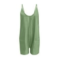 thumbnail image 5 of Riforla Women's Sleeveless Overalls Jumpsuit Casual Solid Summer Wide Leg Bib Pants Bottons Jumpsuit Romper with Pockets Short 2 Piece Sets for Women Beige XXXXXL, 5 of 6
