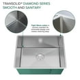 thumbnail image 5 of Transolid KKM-DUSB231810 Diamond 23-in L x 18-in W Single Bowl Undermount Kitchen Sink and Accessories Kit in Stainless Steel, 5 of 12