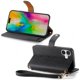 thumbnail image 3 of For iPhone 16 Plus Case RFID Blocking Zipper Pocket Leather Wallet Phone Cover - Black, 3 of 5