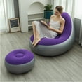 thumbnail image 3 of MXTPOV Inflatable Couch with Ottoman Backrest, Bean Bag Chairs for Adults, Foldable Bean Bag Chair for Indoor Outdoor, Stylish and Modern Inflatable Chair for Living Room Patio, 3 of 4