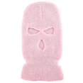 thumbnail image 2 of Full Face Cover Ski Mask Hat 3 Holes Windproof Knit Beanies Bonnet Winter Warm Unisex Caps Pink, 2 of 5