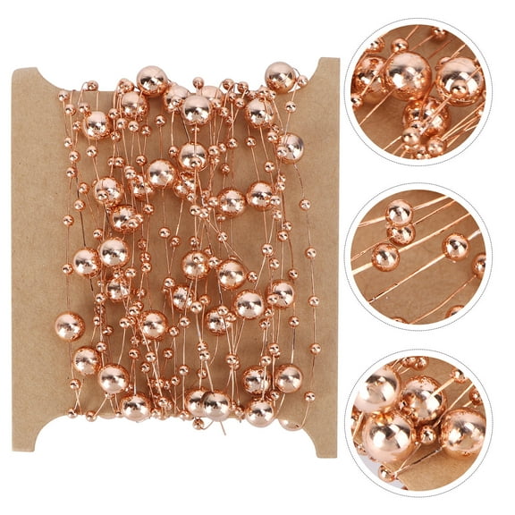 Worgeous 5 Meters/Cut Pearl Body Chain Artificial DIY Wedding Decoration Rose Gold