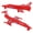 Red, variant on TimMee Plastic Army Men Cold War Fighter Jets - Silver Gray Airplanes Made in US