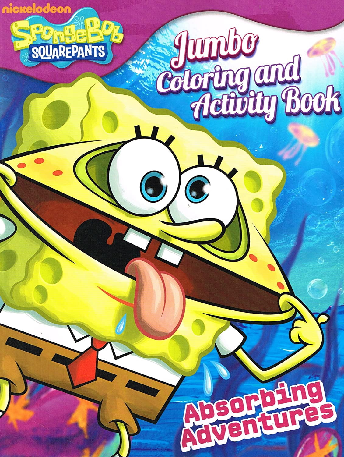 SpongeBob SquarePants Jumbo Coloring & Activity Book - Absorbing Adventures  - Walmart.com
