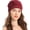 Floral Burgundy, variant on Women Turban Beanie Hat with Flower Chemo Headwear Elastic Head Wrap Cap