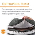 thumbnail image 2 of K&H Pet Products Deluxe Ortho Bolster Sleeper Pet Bed Green Paw Print Large 40 Inches, 2 of 7
