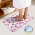 thumbnail image 3 of Cherry Blossom Bathroom Rugs Set 2 Pieces, Bathroom Set - Quick Drying Bath Mat And U-Shaped Toilet Rug, Water Absorbent Bath Carpet For Bedroom Floor Living Room, Machine Washable, 3 of 6