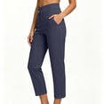 thumbnail image 5 of Ashirexll High Waisted Pants for Women Fall Fashion Golf Straight Button Closure Work Pants with Side Pockets for Outdoor, 5 of 6