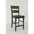 thumbnail image 4 of Jofran Madison County Rustic Reclaimed Pine Farmhouse Ladderback Counter Stool (Set of 2), 4 of 7