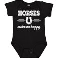 thumbnail image 3 of Inktastic Horses Make Me Happy Boys or Girls Baby Bodysuit, 3 of 5