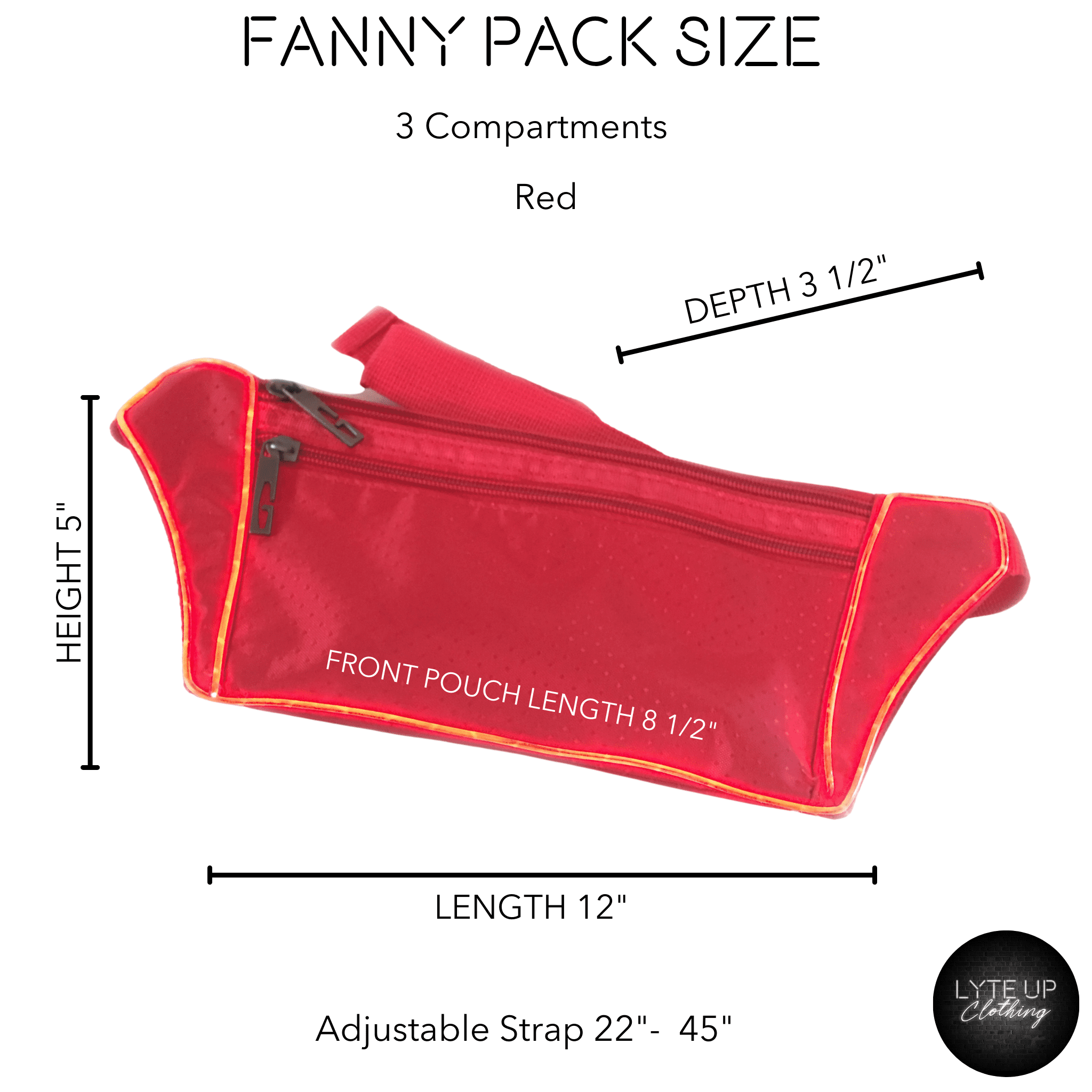 Light Up Red Fanny Pack