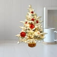 thumbnail image 3 of Abbracc Christmas Tree with LED Lights Christmas Decoration Mini Desktop Decoration Tree Garnet, 3 of 7