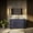 Navy Blue, variant on Lafarre 36 in W White Bath Vanity, Cultured Marble Top, Chrome Faucet Set and 28 in Mirror