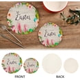 thumbnail image 3 of SKYSONIC Easter Rabbit Ears Pot Holders Trivets, 2 Pcs Heat Resistant Trivets,Egg Hunt Flowers Cotton Thread Weave Mats for Hot Pads Pans Pot Bowl Teapot for Kitchen Decor, 3 of 7