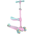 thumbnail image 3 of GOTRAX BoblooPro 3-Wheel Light-Up Kick Scooter For Kids Ages 3-8, with Folding Adjustable/Rmovable Seat, Pink, 3 of 5