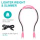 thumbnail image 2 of Luz LED de lectura para el cuello, flexible, manos libres, recargable, con 3 niveles de brillo ajustables, cable USB incluido, lámpara nocturna para libros, lectura, deportes, correr, activi, 2 of 5