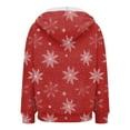 thumbnail image 4 of idosla Christmas Hoodies Women Xmas Tops Zip Up Hooded Sweater Funny Christmas Vacation Sweatshirt (Red, XL), 4 of 7