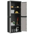 thumbnail image 3 of vidaXL Outdoor Storage Cabinet with Utility Garden Patio Furniture, PP, 3 of 11