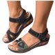 thumbnail image 3 of Bmisegm Ladies Summer Retro Love Colour Blocking Thick Bottom Large Size Slope Heel Sandals Sandals Women Summer Black 7.5, 3 of 9