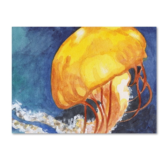 Trademark Fine Art "Jelly Fish II" Canvas Art by Jennifer Redstreake
